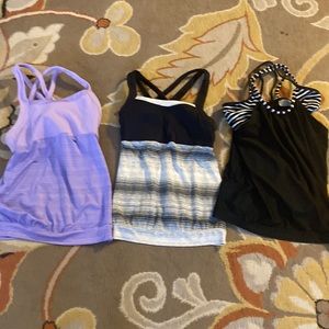 Athleta lot of 3 workout tops size S